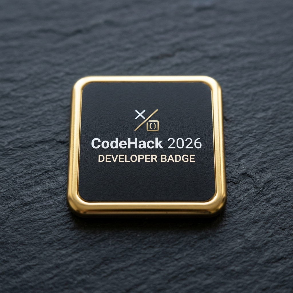 2" × 2" Tech Hackathon & Coding Badge